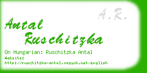 antal ruschitzka business card